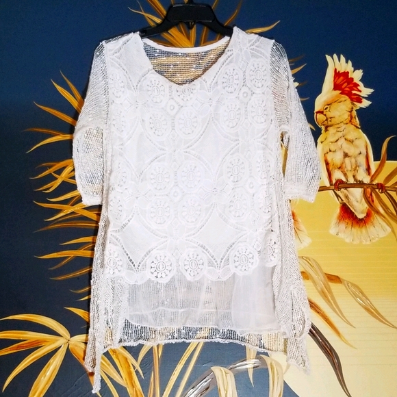 Tops - Crochet lace blouse